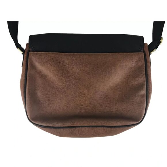 Alba Crossbody Handbag Womens Brown Black Leather Adjustable Strap Classic - Picture 8 of 10